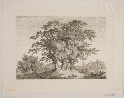 Meşe Ağaçları ile Manzara by Samuel Mygind