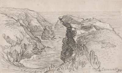 Cornish Eskiz Defterinden Bir Sayfa: Cornwall 30 by Samuel Palmer