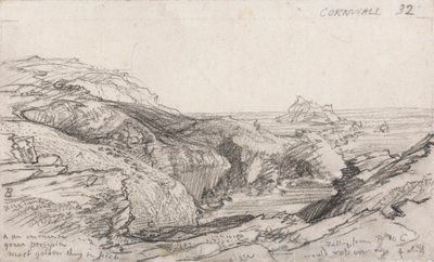 Cornish Eskiz Defterinden Bir Sayfa: Cornwall 32 by Samuel Palmer