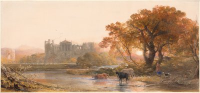 İtalya'da Akşam—Terk Edilmiş Köşk by Samuel Palmer