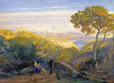 Manzara (tuval üzerine yağlı boya) by Samuel Palmer