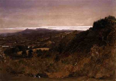 Underriver, Sevenoaks, Kent yakınlarında (kağıt üzerine suluboya) by Samuel Palmer