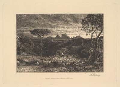 Kapağı Açmak veya Sabah Erken, 1880. by Samuel Palmer