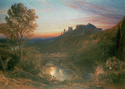 Gün batımında şehir by Samuel Palmer