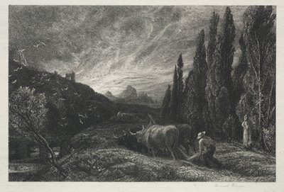Erken Plowman. by Samuel Palmer