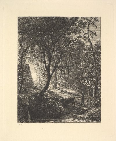 The Herdsmans Cottage veya Sunset, 1880. by Samuel Palmer