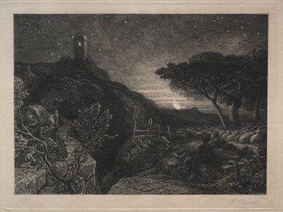 Yalnız Kule. by Samuel Palmer