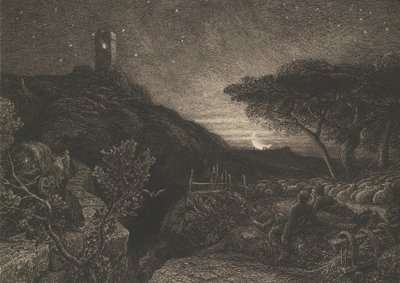Yalnız Kule, 1879. by Samuel Palmer