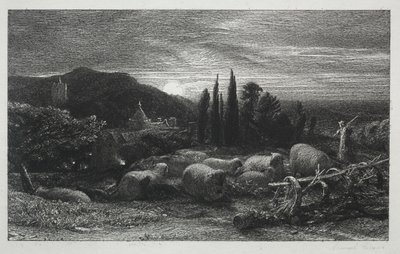 Yükselen Ay, 1857. by Samuel Palmer