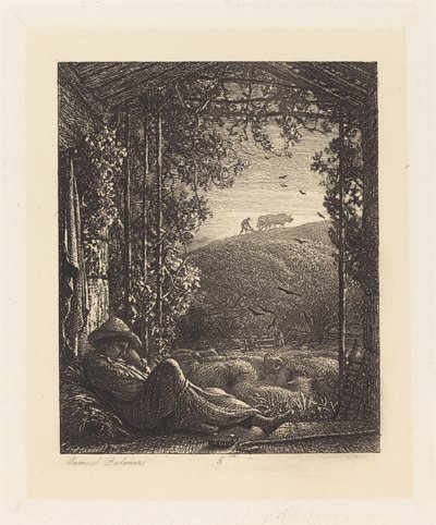 Uyuyan Çoban; Sabahın erken saatleri by Samuel Palmer
