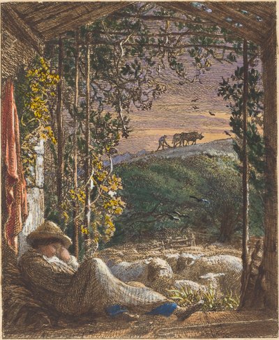 Uyuyan Çoban; Sabahın erken saatleri by Samuel Palmer