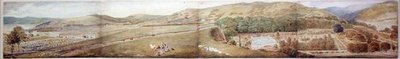 Panorama için Eskiz - Largs Kasabası, Ayrshire, Temmuz 1856 (kağıt üzerine kurşun kalem üzerine suluboya) by Samuel Parlber