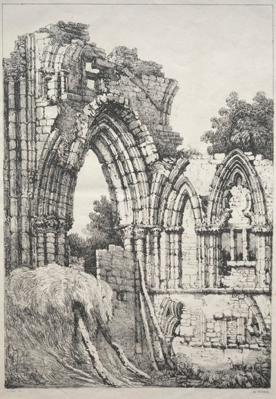 İngiltere'nin Kuzeyinde Bir Dizi Eski Bina ve Kır Evleri: York'ta Harabeler by Samuel Prout