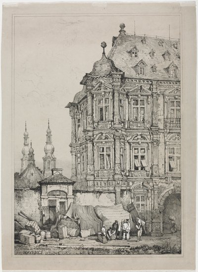 Martinsburg Kalesi, Mainz, Almanya, 1833. by Samuel Prout