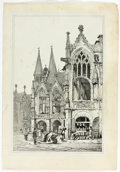 Otel de Ville, Brunswick by Samuel Prout