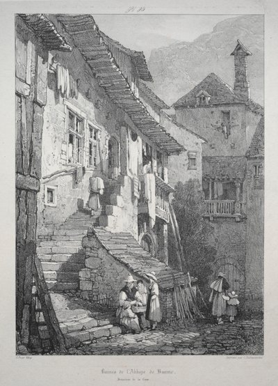 Baume Manastırı'nın kalıntıları. Mahkeme İçi by Samuel Prout