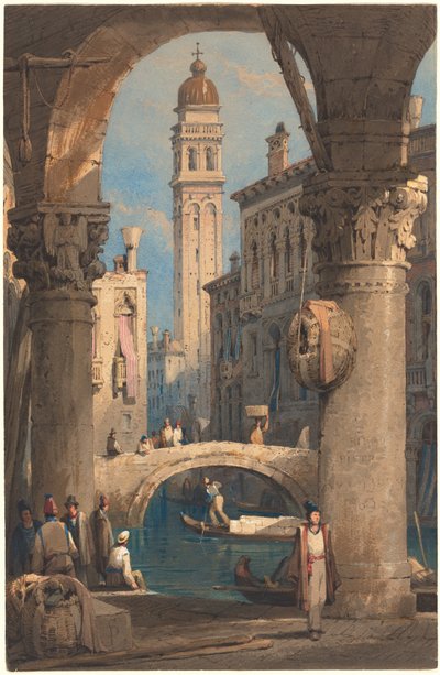 Bir Oyun Salonundan Görülen San Giorgio dei Greci by Samuel Prout