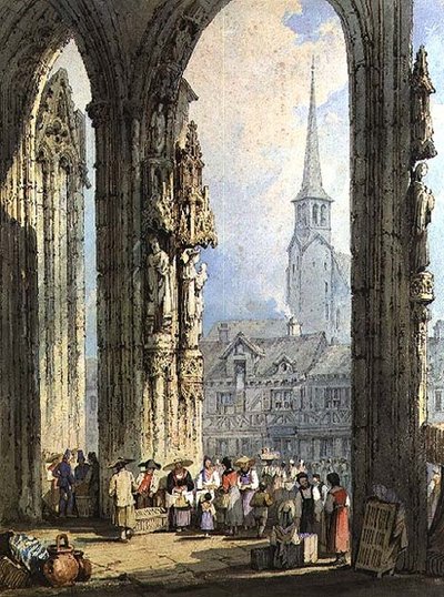 Kilise Sundurmasından Bir Manzara by Samuel Prout