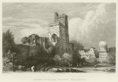 Seven-storied palace in Bejapore  by Samuel Prout
