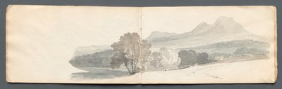 Eskiz defteri: Eildon Hills, 1814. by Samuel Prout