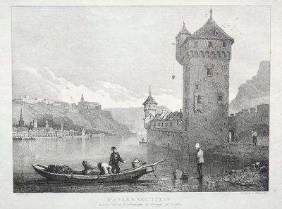 Aziz Goar ve Rheinfels, 1824. by Samuel Prout