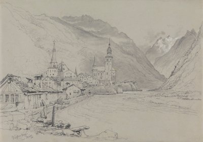 Brig yakınında Visp veya Viege by Samuel Prout