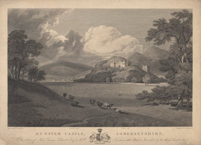 Dunster Kalesi'nin Kuzey Doğu Görünümü, Somersetshire by Samuel Rawle