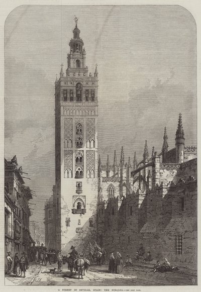 Sevilla, İspanya, Giralda'da Bir Sokak by Samuel Read