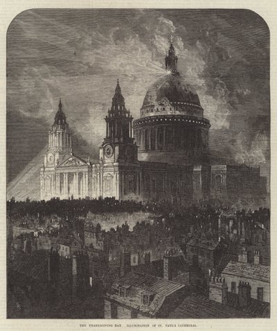 Şükran Günü, St Paul Katedrali'nin Aydınlatılması by Samuel Read