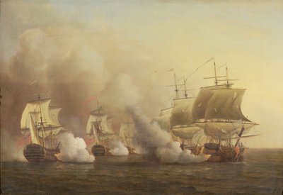 Ümit Burnu Açıklarında Eylem, 9 Mart 1757 by Samuel Scott