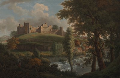 Güney-Batı'dan Dinham Weir ile Ludlow Kalesi by Samuel Scott