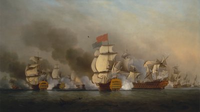 Koramiral Sir George Anson'ın Finisterre Burnu açıklarındaki Zaferi by Samuel Scott