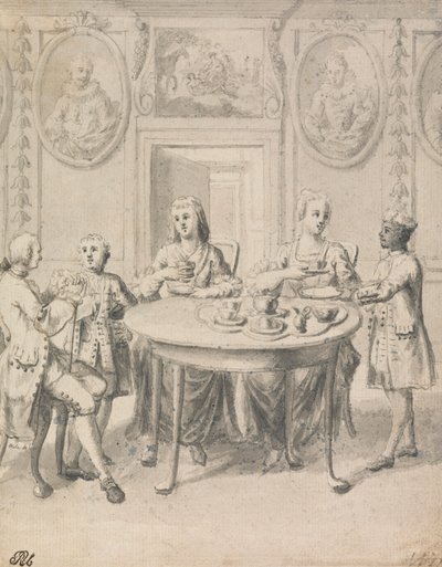 Çayda Aile ile İç Sahne by Samuel Wale