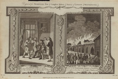 1666 ve 1758 Londra Yangınları by Samuel Wale