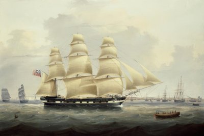 Güney Sahili açıklarında bir İngiliz Tüccar by Samuel Walters