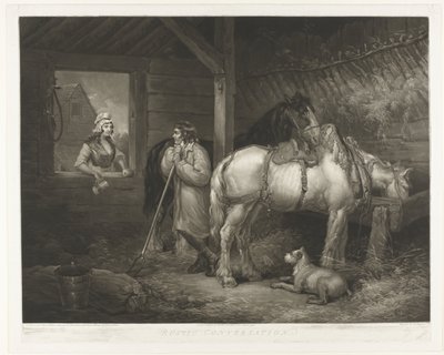 de stal içinde Gesprek Rustik Konuşma (nesne üzerinde başlık) by Samuel William Reynolds (I)