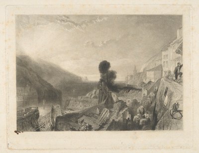 Dartmouth, Dart Nehri üzerinde by Samuel William Reynolds