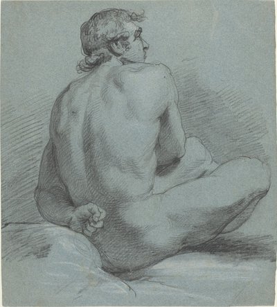 Oturan Erkek Çıplak by Samuel Woodforde