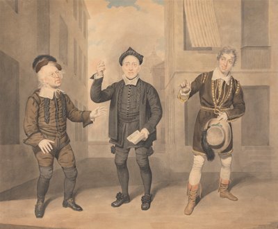 Bir Oyundan Bir Sahne - Üç Oyuncu by Samuel de Wilde