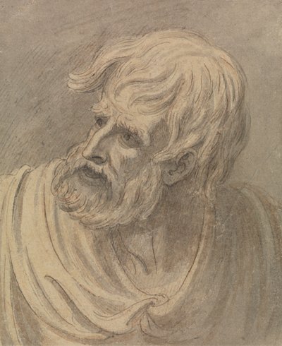 Sola Bakan Sakallı Bir Adamın Başı by Samuel de Wilde