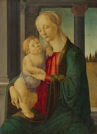 Madonna ve çocuk, c.1467 (panelde öfke) by Sandro Botticelli