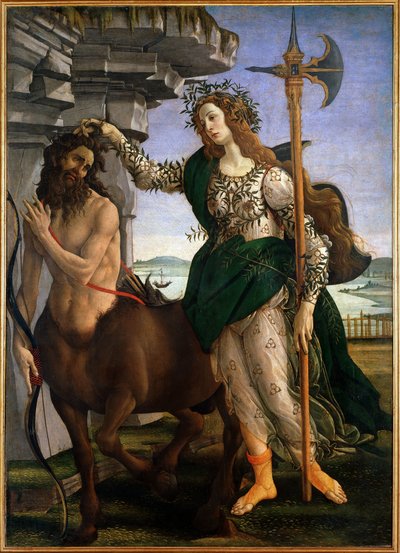 APallas ve Centaur (Tuval üzerine Tempera, c.1480) by Sandro Botticelli