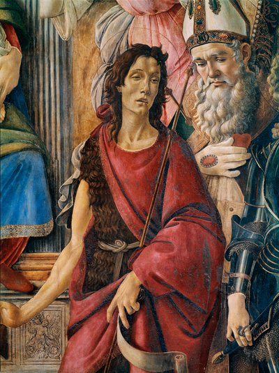 Pala di San Barnaba (Aziz Barnaba Sunağı): Leydimizin İskenderiyeli Azize Catherine, Aziz Augustine, Aziz Barnaba ve Vaftizci Yahya, Antakya Azizi Ignatius ve Başmelek Aziz Mikail