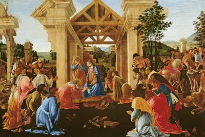 Sihrin Hayranlığı.1478-82. (panelde tempera ve yağ) by Sandro Botticelli