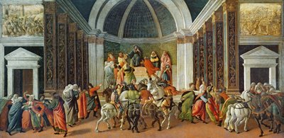 Virginia'nın Öyküsü, c.1500 (panelde mizaç) by Sandro Botticelli