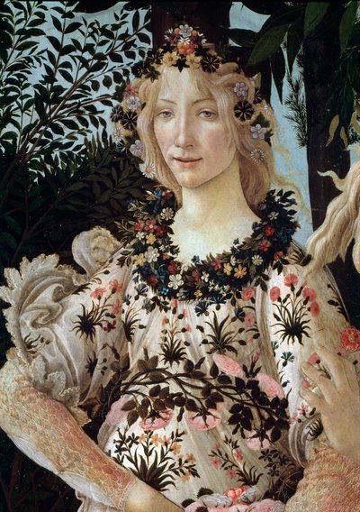 İlkbahar. Detay (panelde sıcaklık by Sandro Botticelli