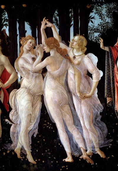 İlkbahar. Üç Güzelin Detayı (Resim by Sandro Botticelli