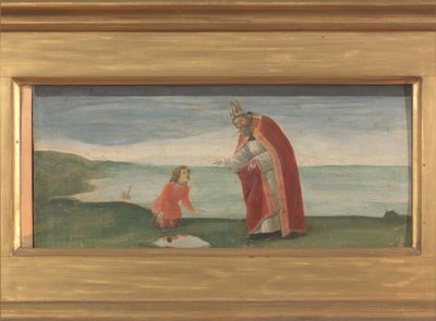 Saint Augustine ve sahildeki çocuk by Sandro Botticelli