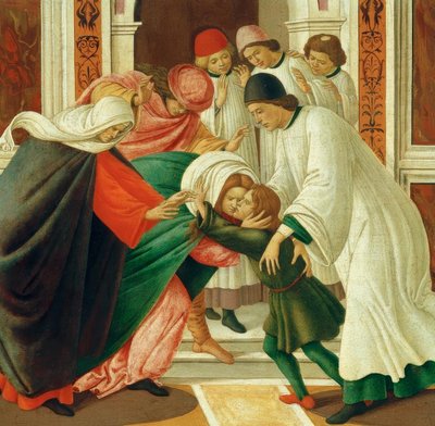 Canlı ve. Mucizeler d. NS. Zenobius (ölüleri diriltmek) by Sandro Botticelli
