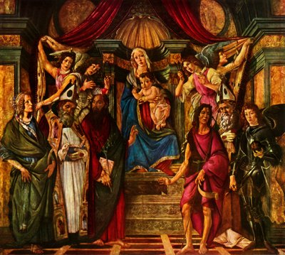 Madonna Altı Aziz ile Tahtına Geçti, 1483, 1937. by Sandro Botticelli